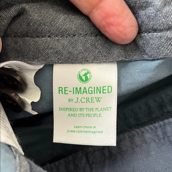 J. Crew Slate Blue Flat-Front Chino Shorts - Picture 5 of 5